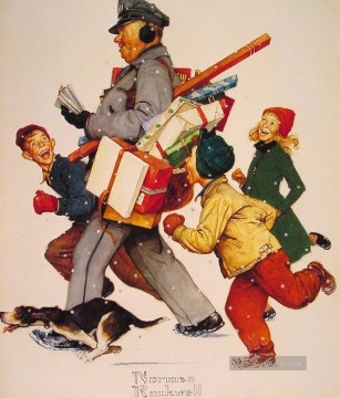 Norman Rockwell Werke - jolly postman Norman Rockwell